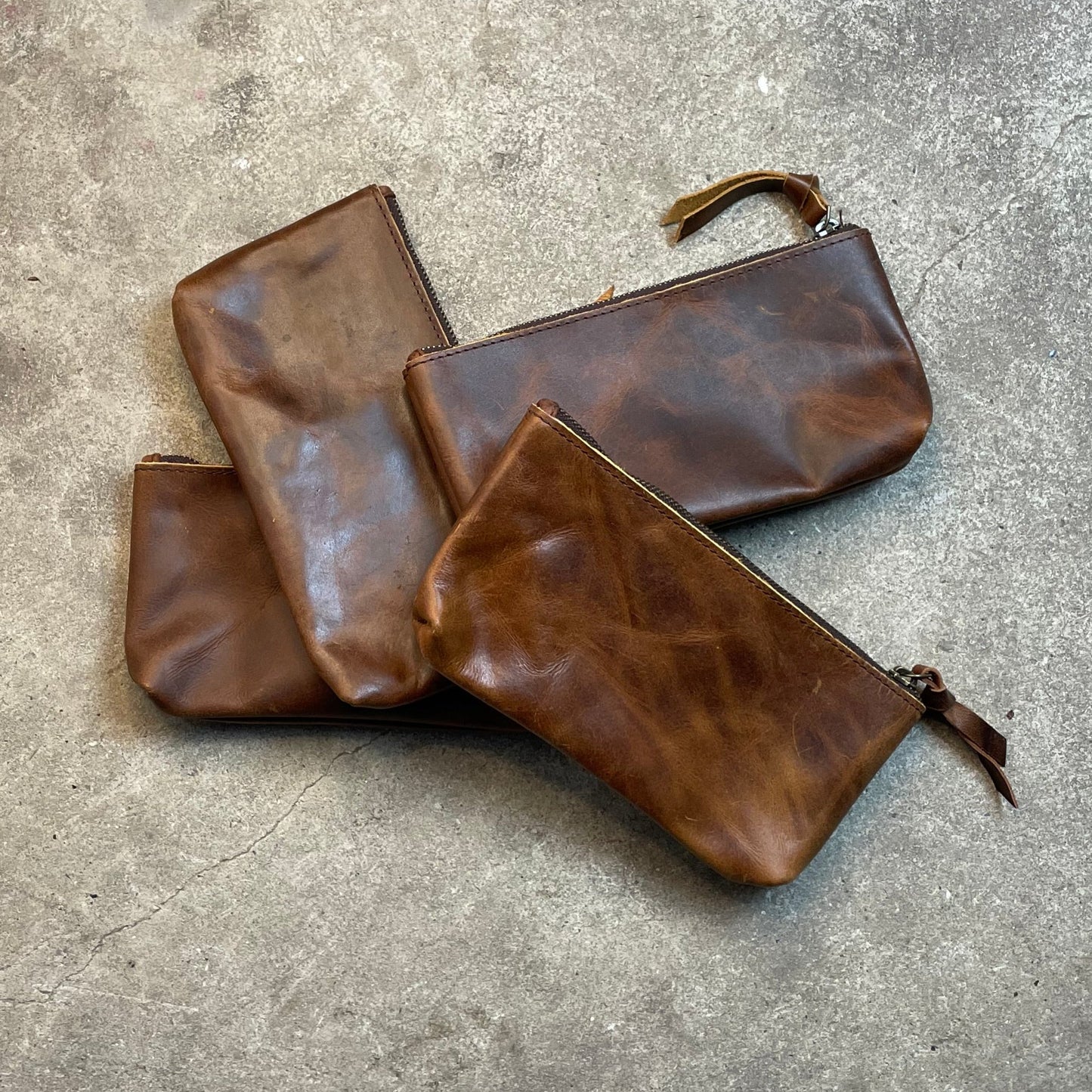 Leather pencil case / cosmetic bag, South Africa
