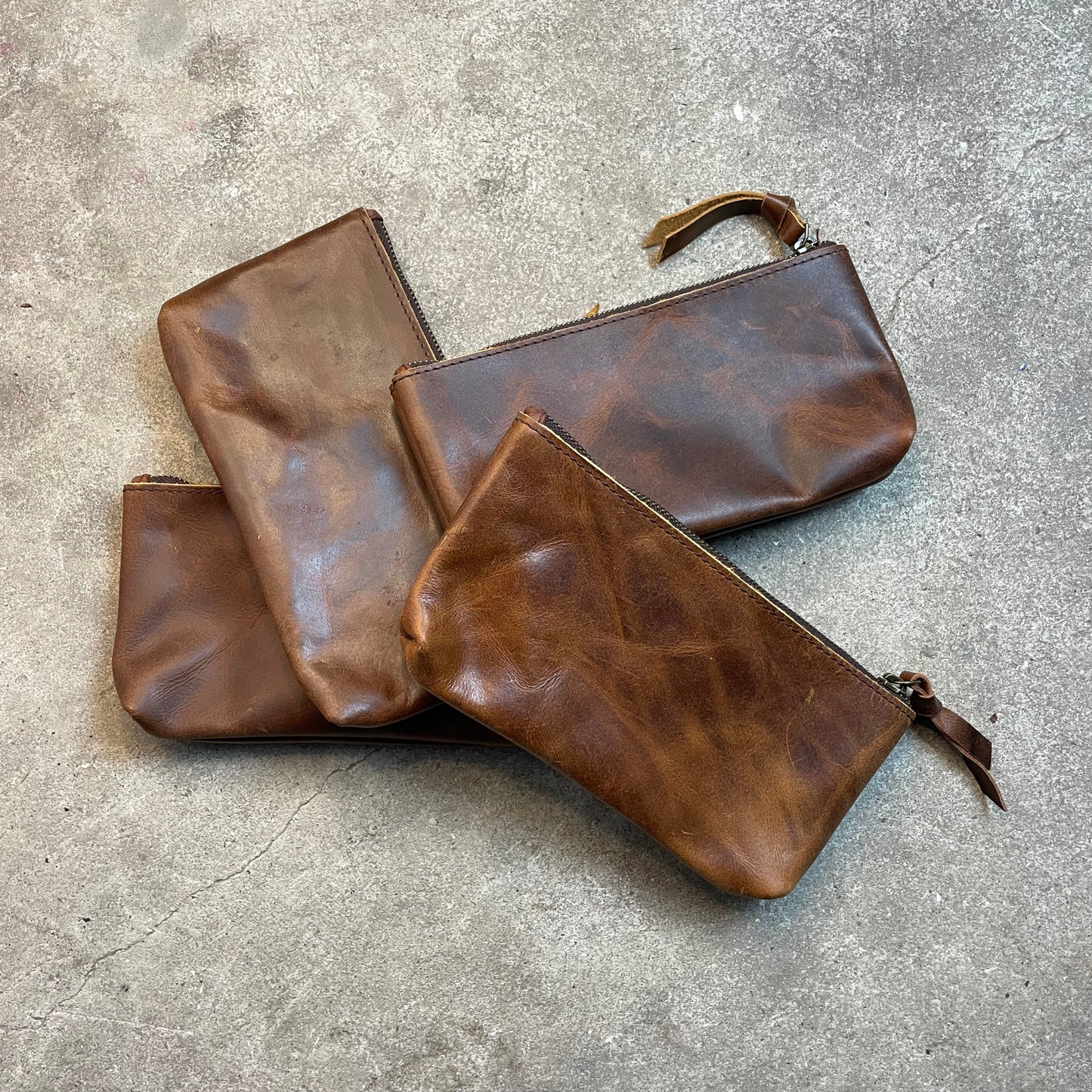 Leather pencil case / cosmetic bag, South Africa