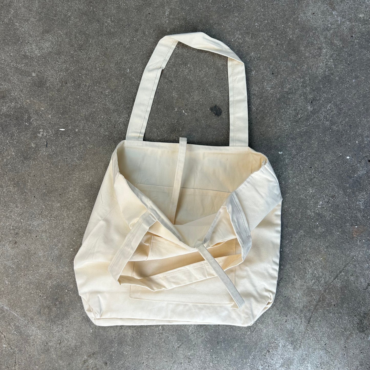 Tote bag in strong canvas, Natural-white, Senegal
