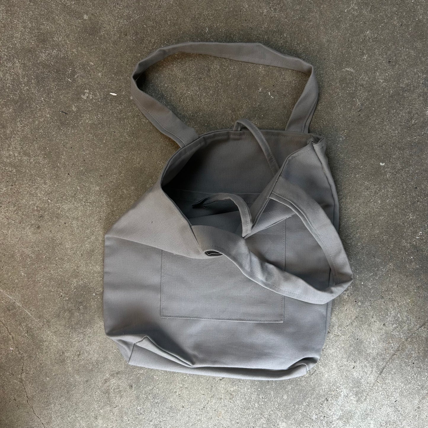 Tote bag in strong canvas, Grey, Senegal