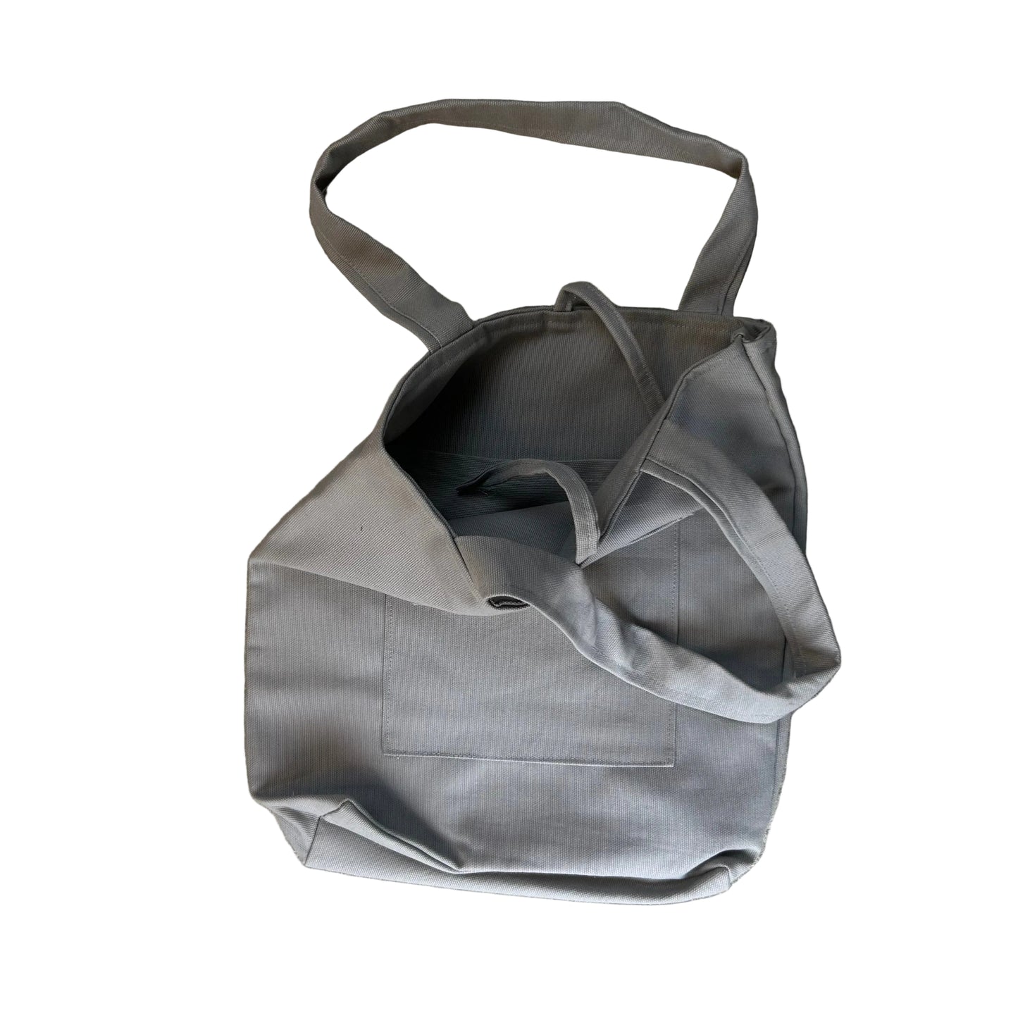 Totebag i kraftigt lærred, Grå, Senegal