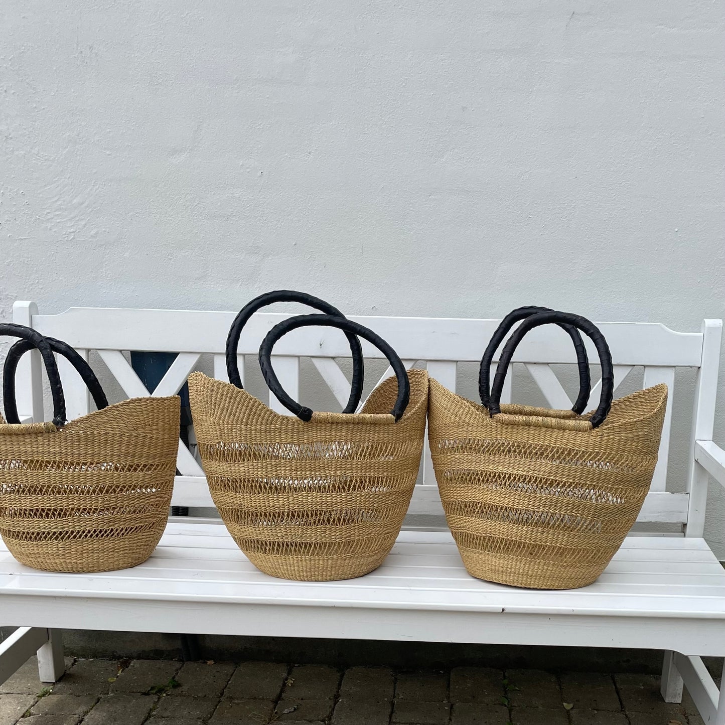 Basket bag in nature, Fair Trade, Ghana