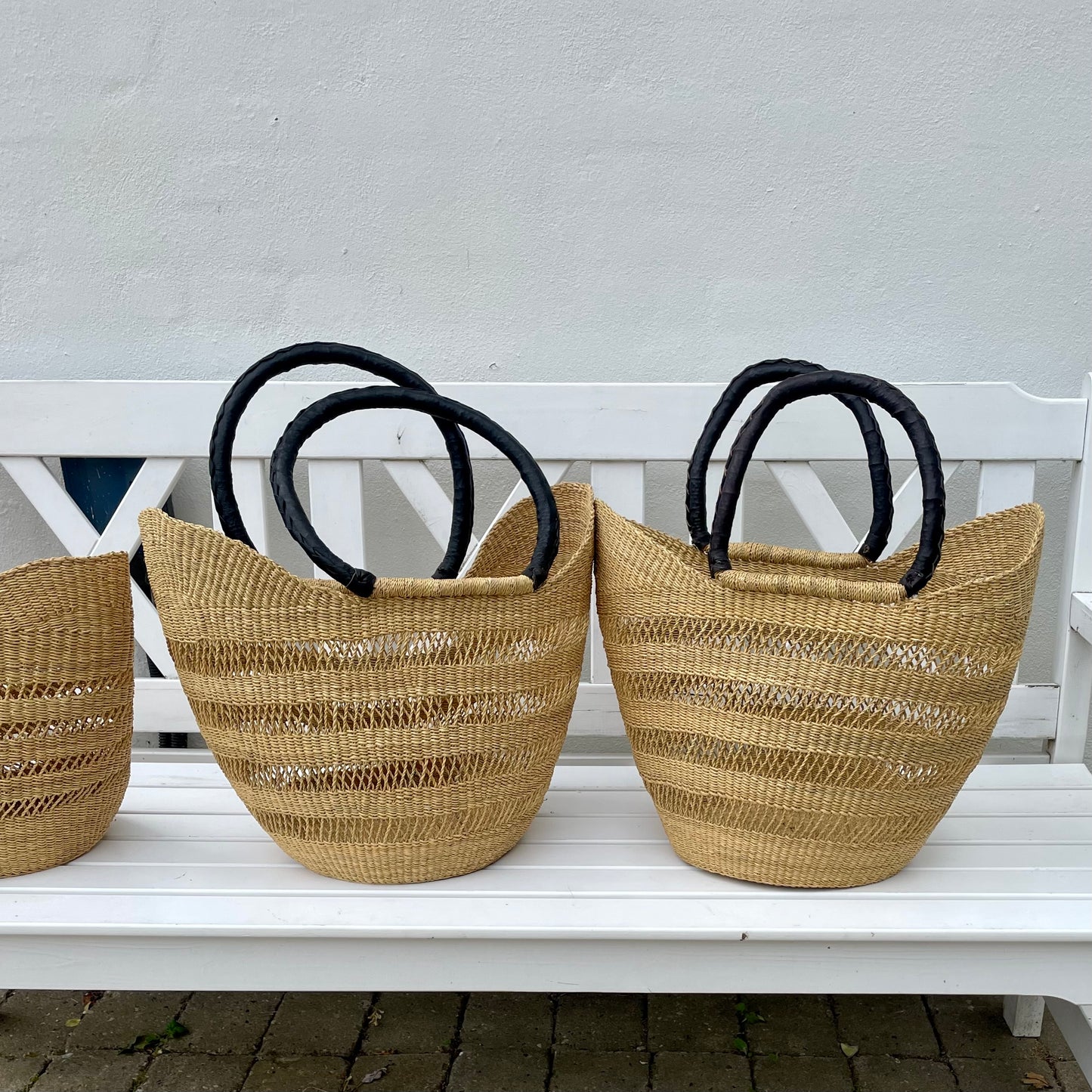 Basket bag in nature, Fair Trade, Ghana