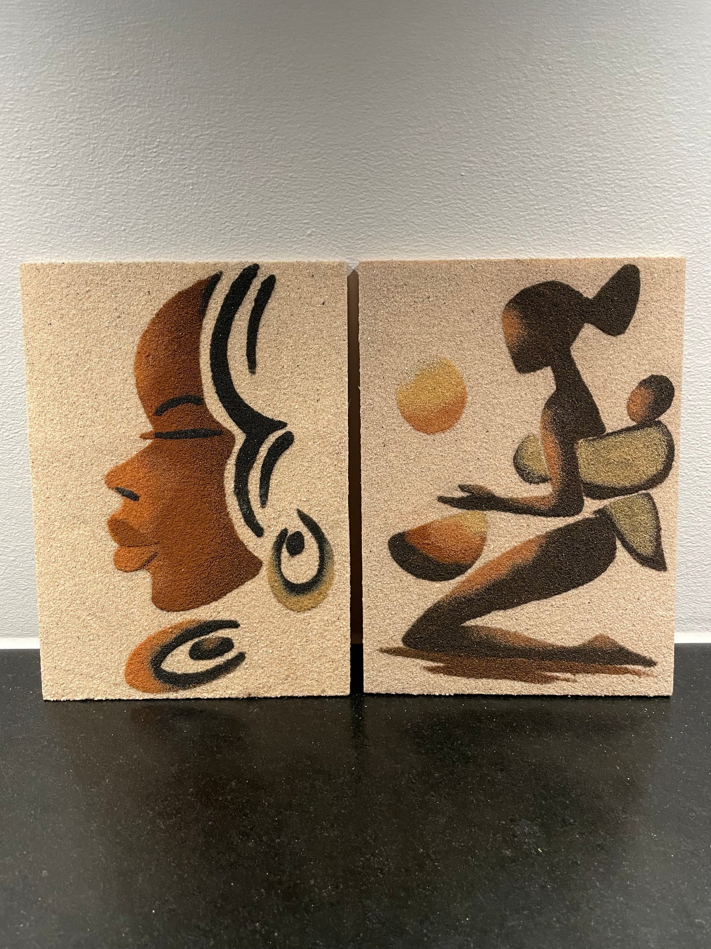 True art on reclaimed wood for the wall. Fair Trade from Senegal