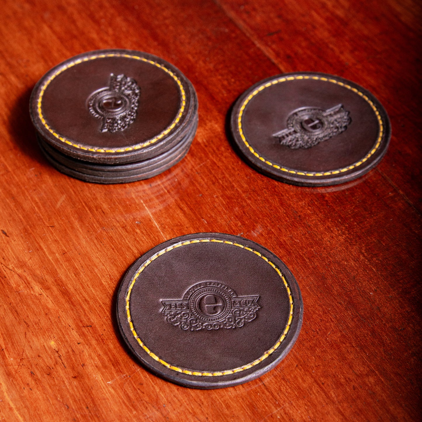 Table piece and protector in leather for the table, South Africa
