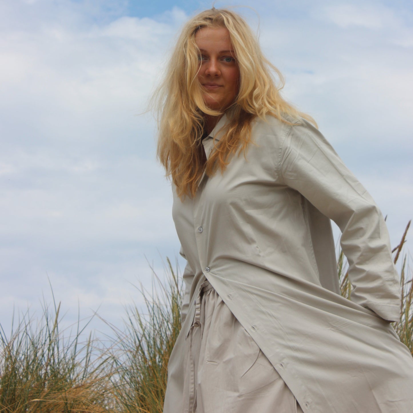 CARE BY ME, Shirt dress, many colors, GOTS certified cotton