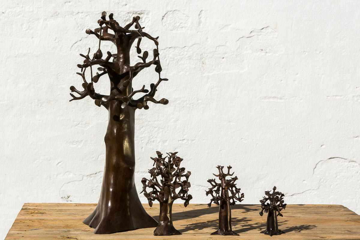 Messing kunst, Baobab træ i recycle messing. Lavet Fair Trade i Burkina Faso