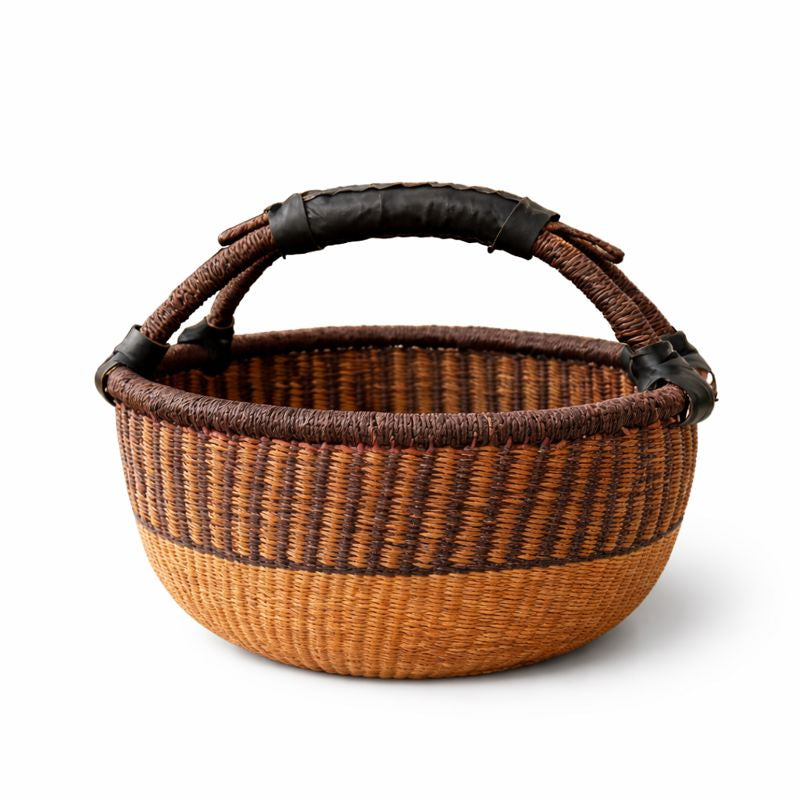 Bolga basket. Black. Fair Trade, Ghana