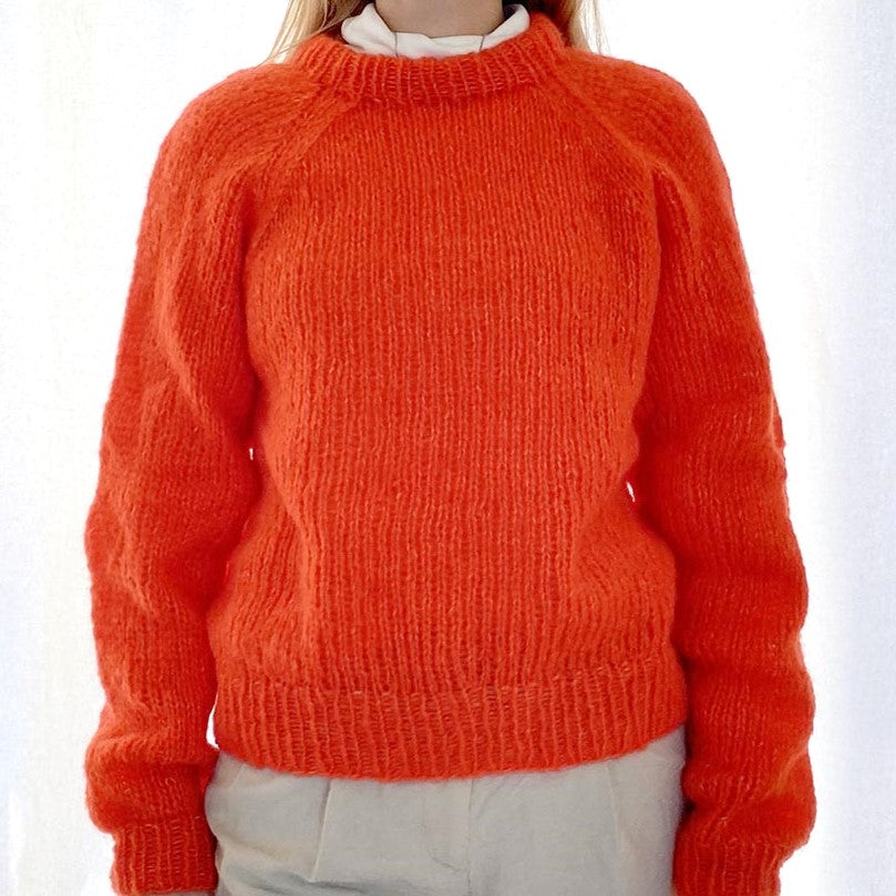 Coffee Beanies, Alpaca wool sweater, Coral red, Burundi