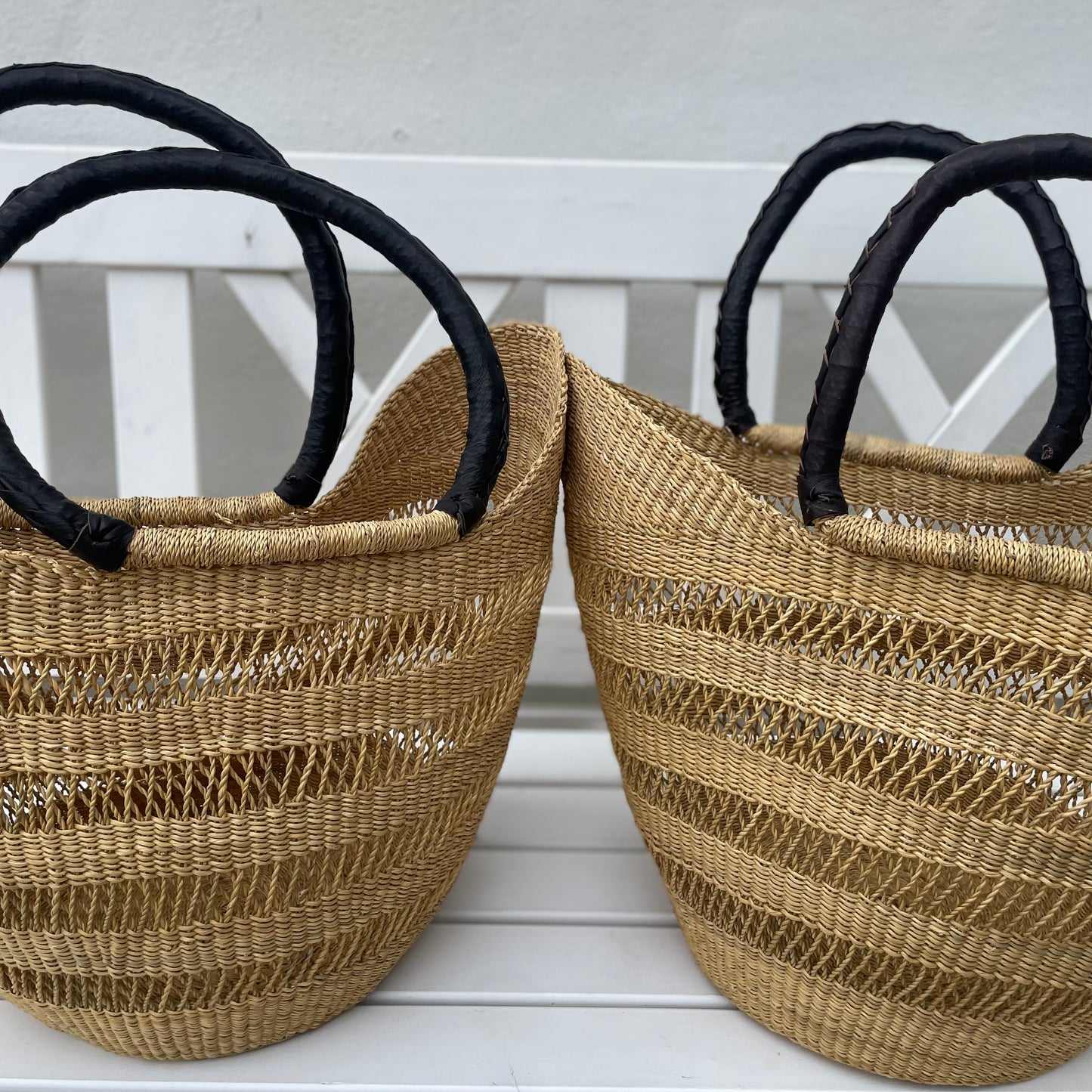 Basket bag in nature, Fair Trade, Ghana