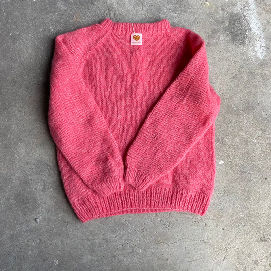 Coffee Beanies, Alpaca wool sweater, pale coral, Burundi