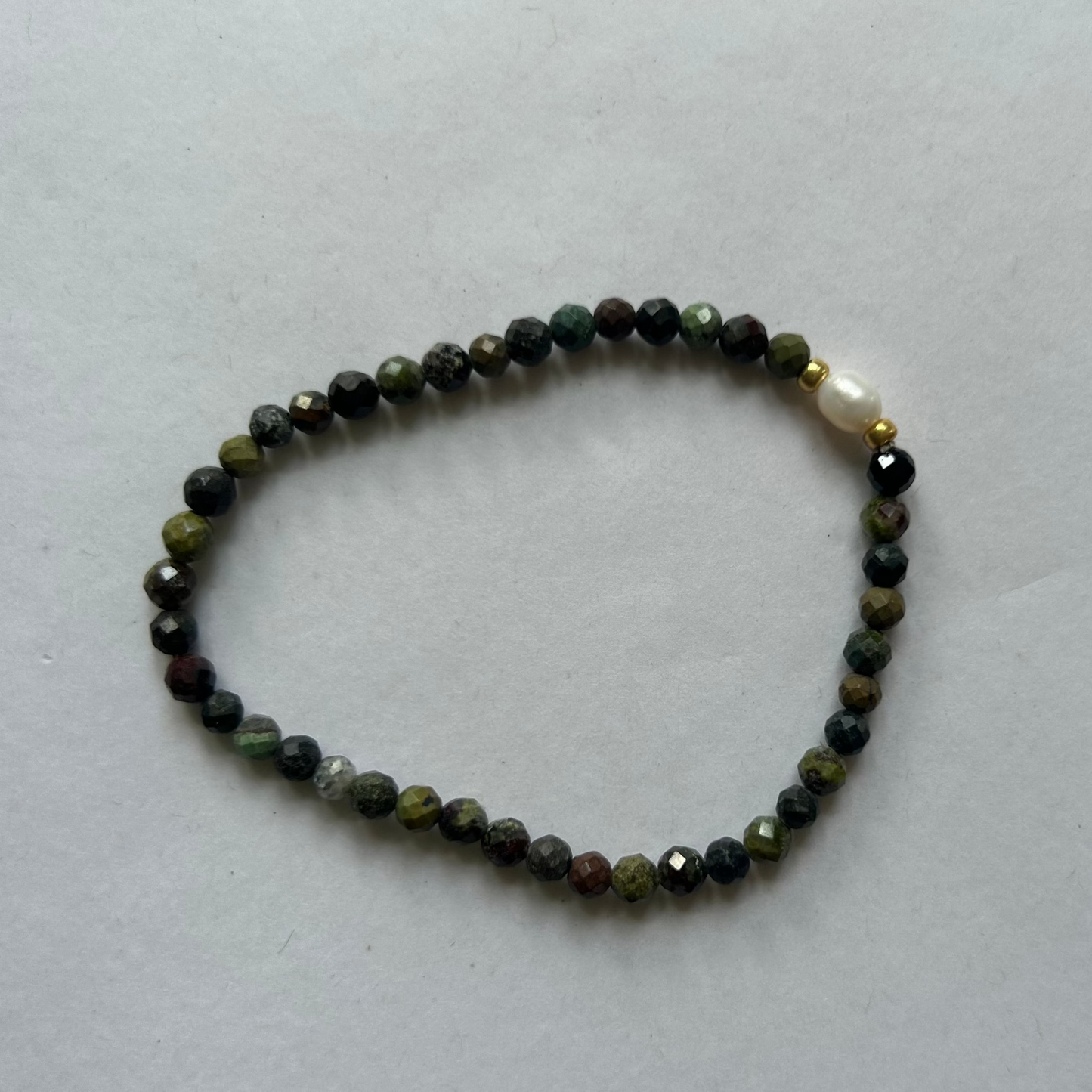 Bracelet, Faceted Agates & Freshwater Pearl