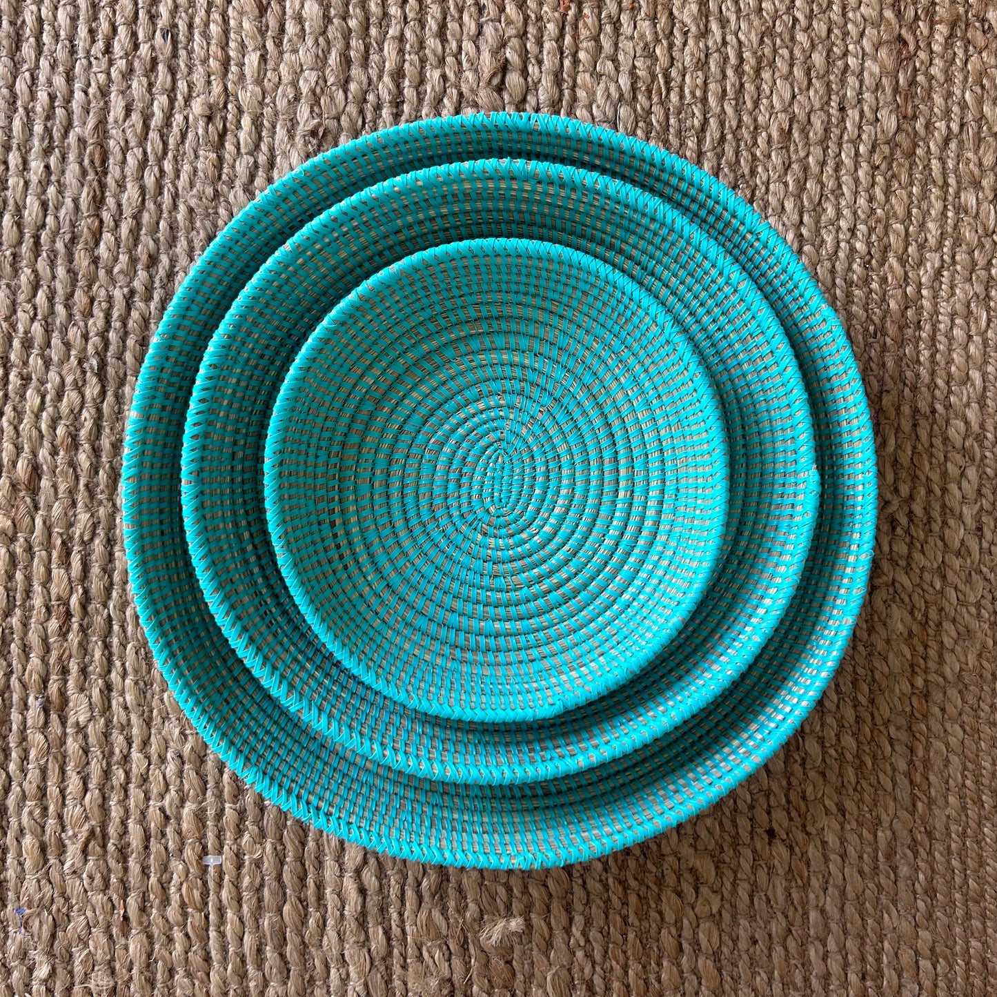 Bread basket / serving tray. Solid color, three sizes. Fair Trade, Senegal.