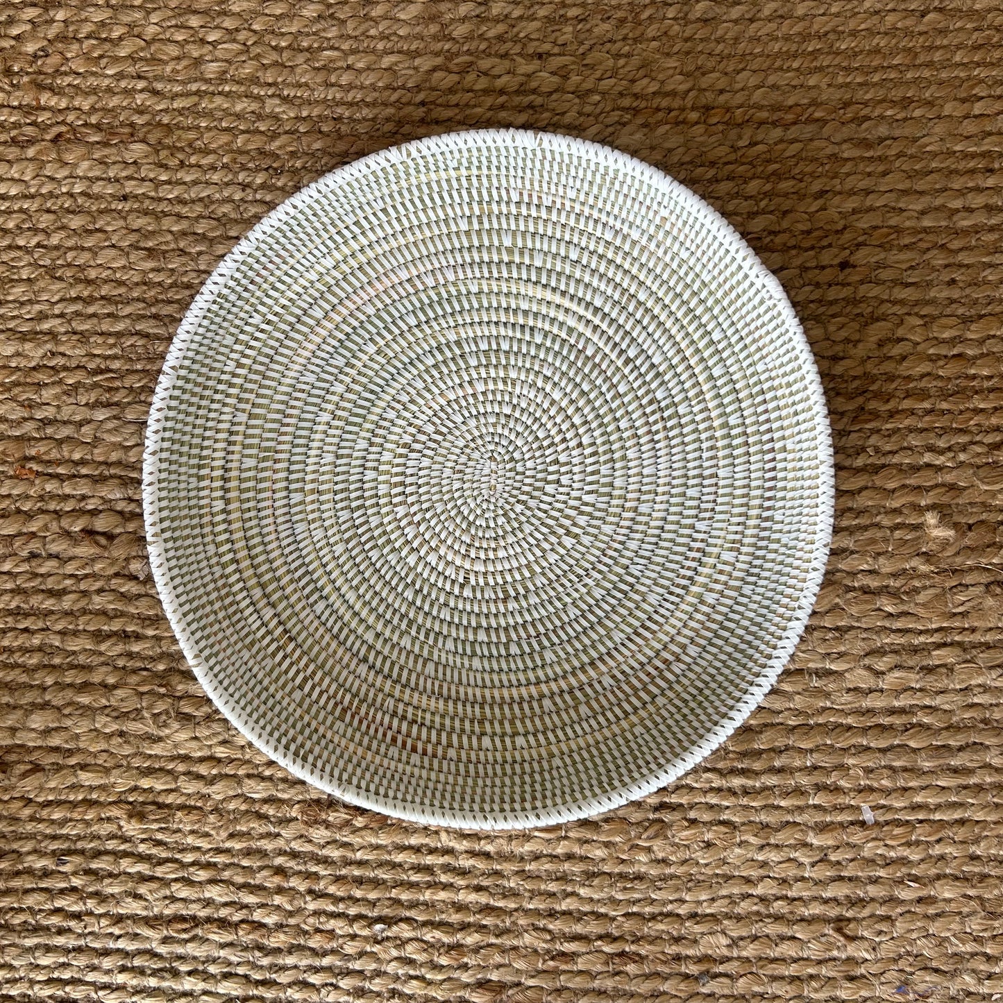 Bread basket / serving tray. White, three sizes. Fair Trade, Senegal.