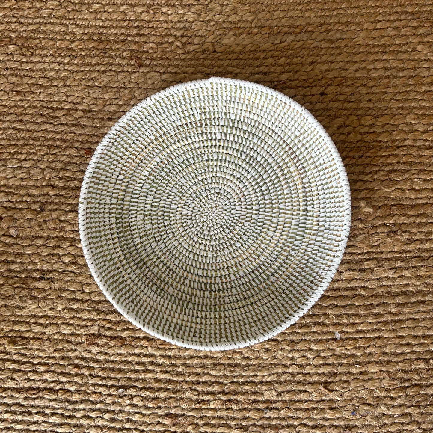 Bread basket / serving tray. White, three sizes. Fair Trade, Senegal.