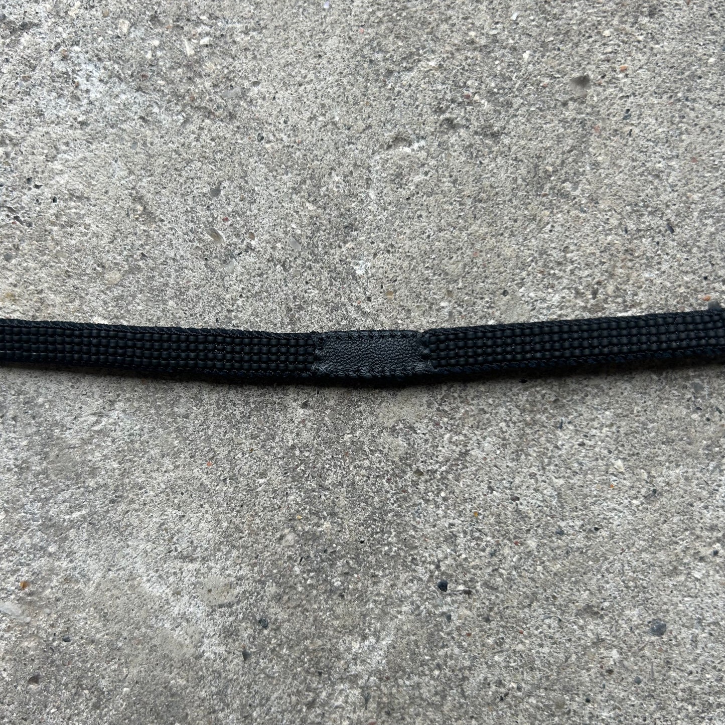 Men's bracelet, leather & black beads