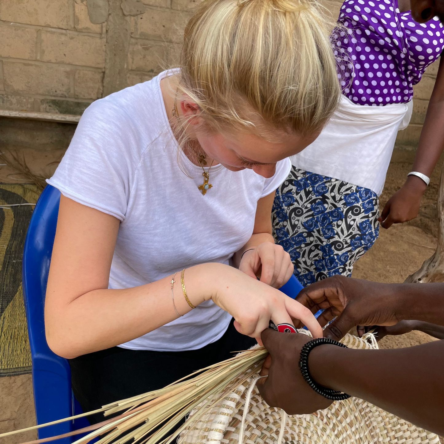 Basket for decoration, Fair Trade from Ghana