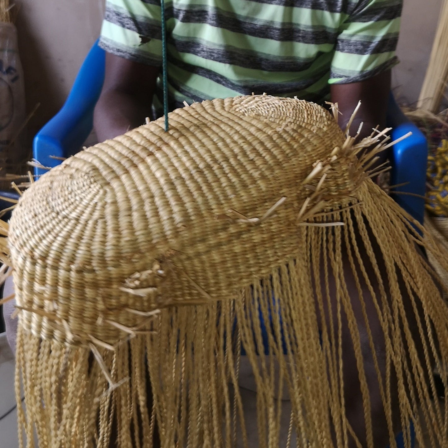 Lampshade braided in bamboo. Sustainable and Fair Trade from Cameroon