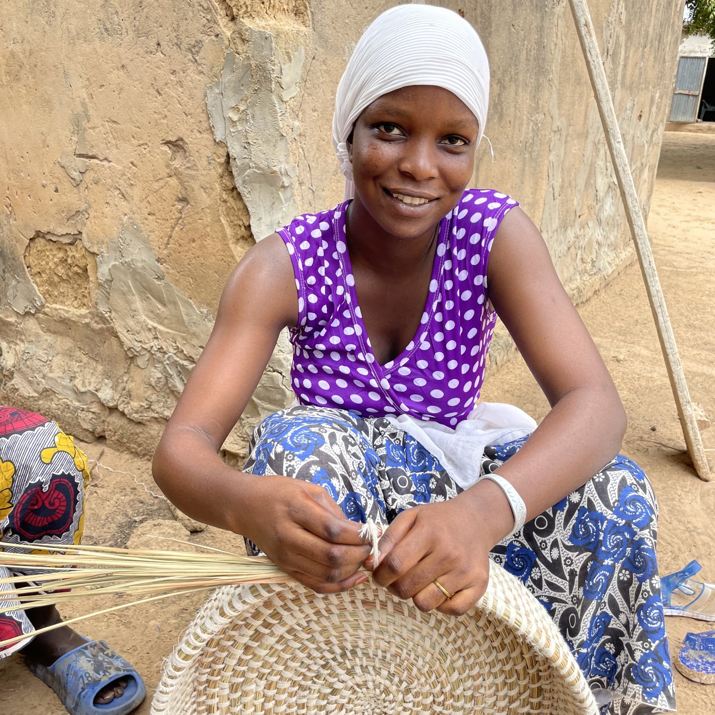 Basket for decoration, Fair Trade from Ghana