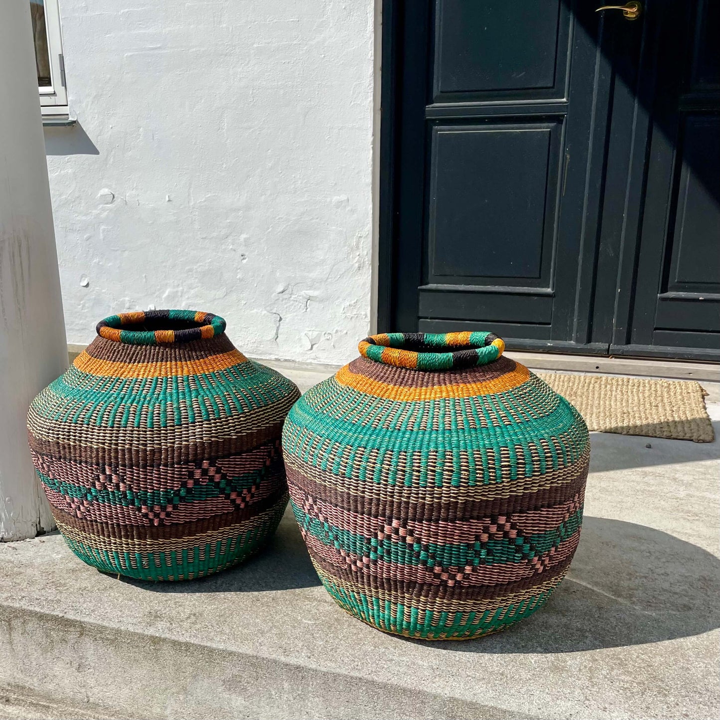 Baskets for decoration, Multicolored, Fair Trade from Ghana