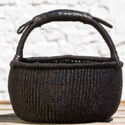 Bolga basket, three sizes. Black. Fair Trade, Ghana