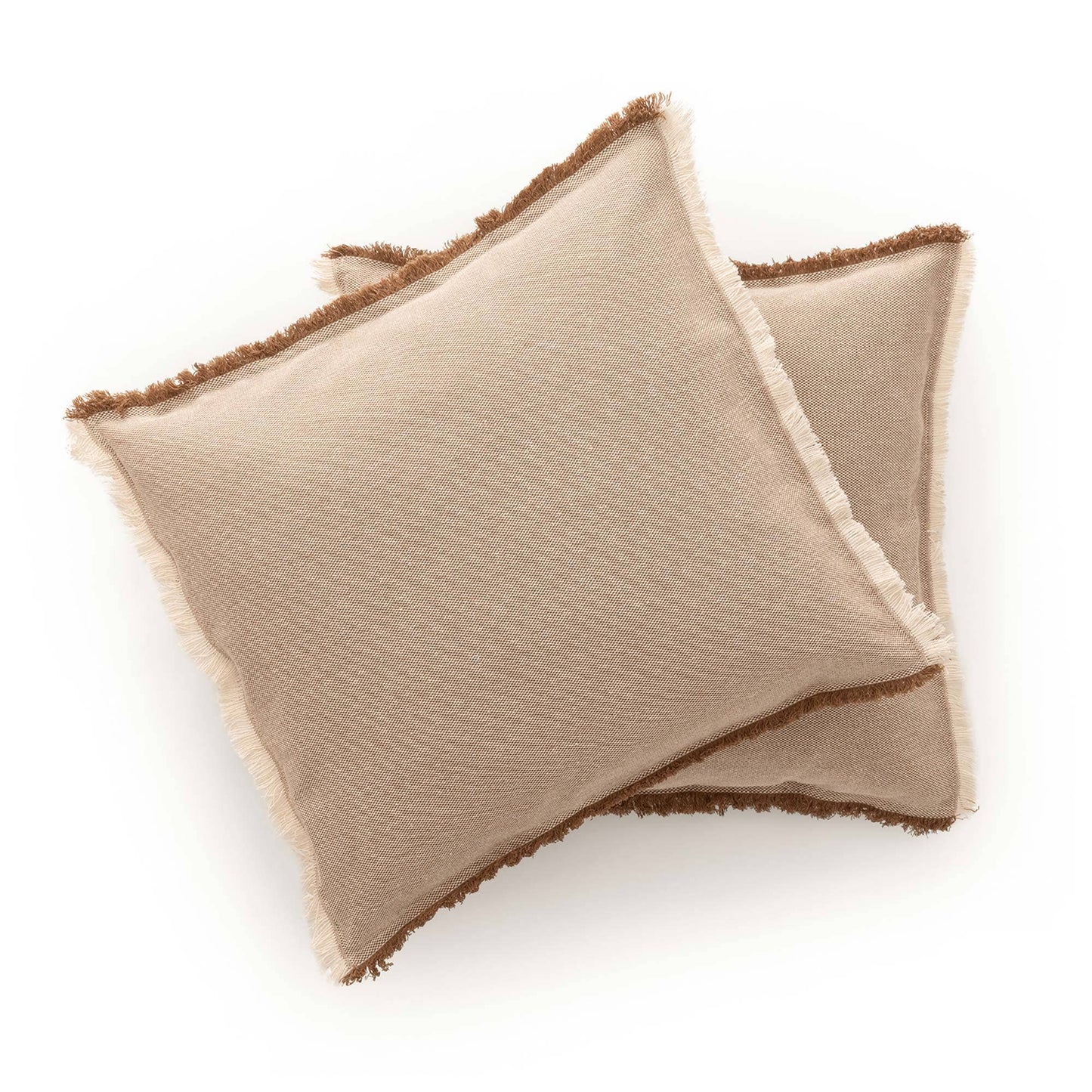 Pakke med 2 pudebetræk: 50x50 cm: Mokka