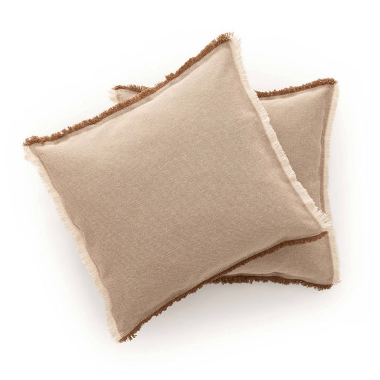 Pakke med 2 pudebetræk: 50x50 cm: Mokka