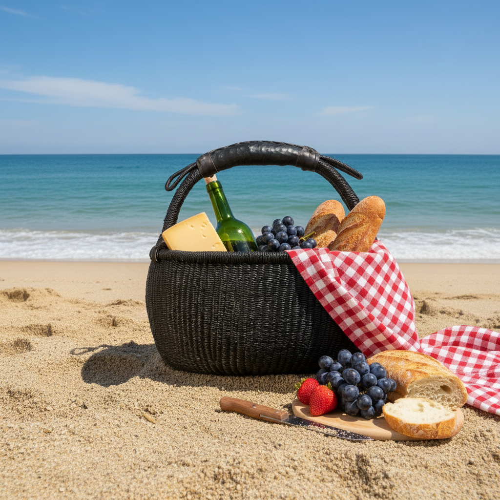 Bolga kurv. Sort. Fair Trade, Ghana