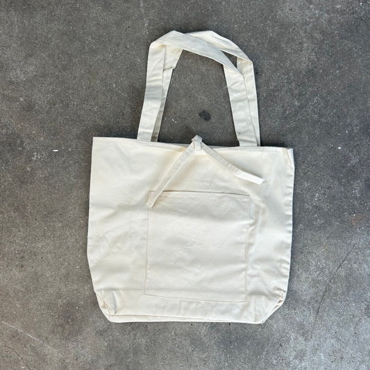 Tote bag in strong canvas, Natural-white, Senegal