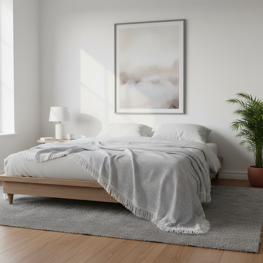 Plaid – Lys grå, 230x280cm