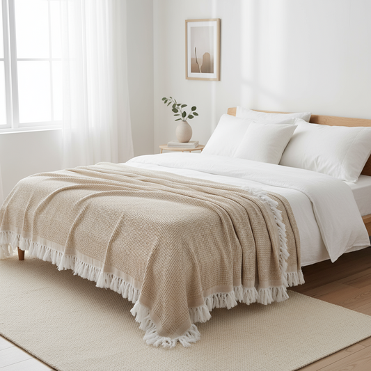 Plaid, Beige, 230x280cm