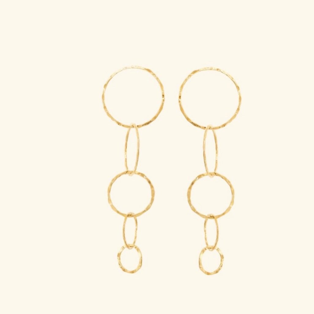 Earrings 18 carat gold on silver. Handmade and Fair Trade from Afghanistan