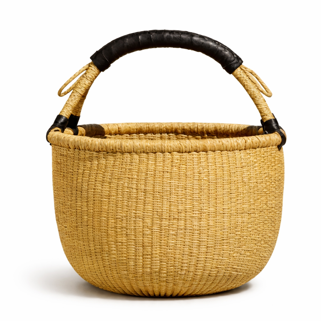 Bolga kurv. Tre størrelser. Natur. Fair Trade, Ghana