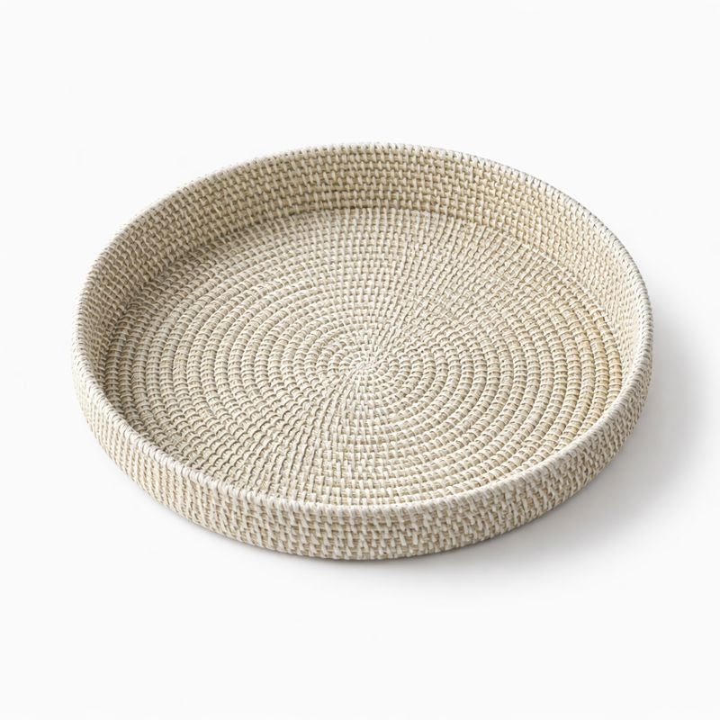 Brødkurv / serveringsbakke. Hvid, tre størrelser. Fair Trade, Senegal.