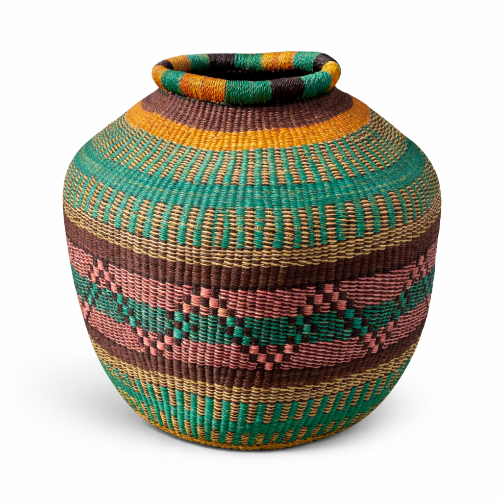 Art baskets, Multicolored, Fair Trade from Ghana
