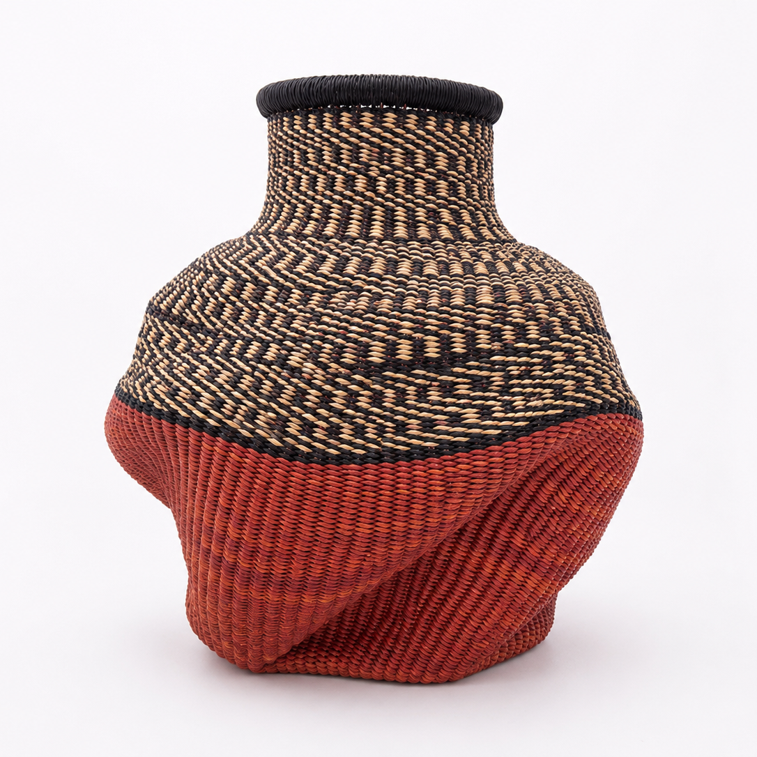 Unika kunst-kurve, coral orange