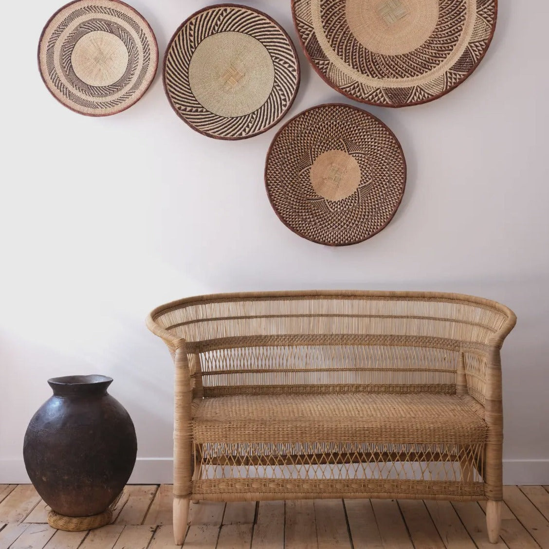 Malawi cane sofa, håndvævet. Bæredygtig og Fair Trade fra Malawie