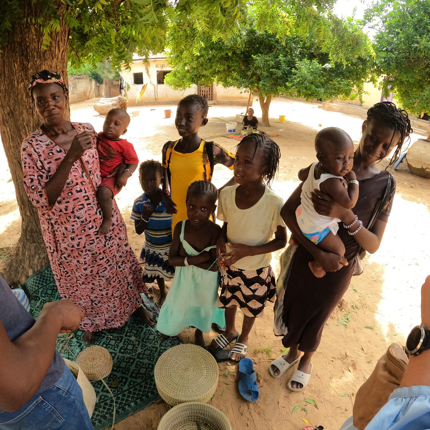 Buttede ball baskets (Ndaa) med låg, Organic. Fair Trade, Senegal