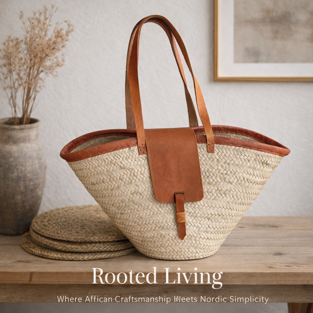Basket bag in nature, Fair Trade, Ghana
