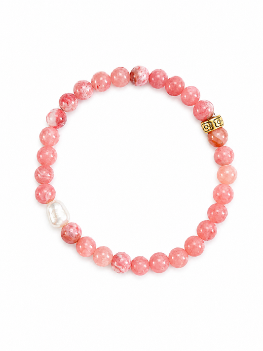 Pink beaded bracelet