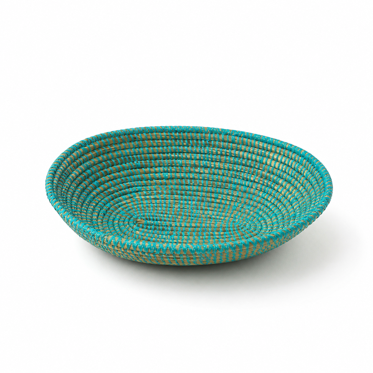 Brødkurv, turkis. Oval.