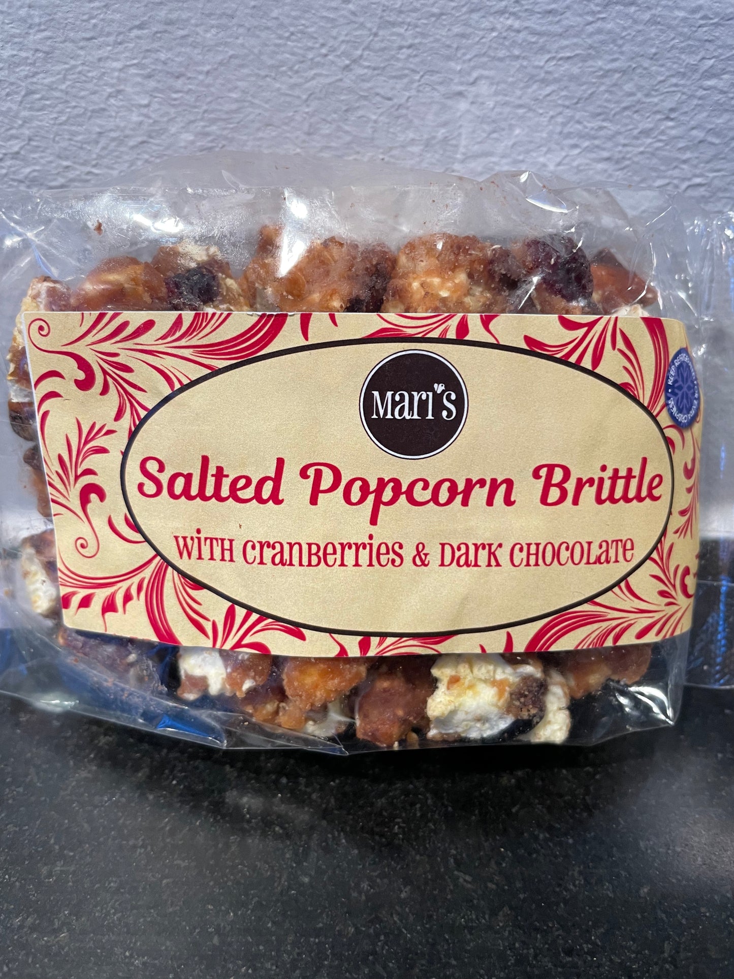 Chocolate Popcorn Brittle, håndlavet fra Sydafrika