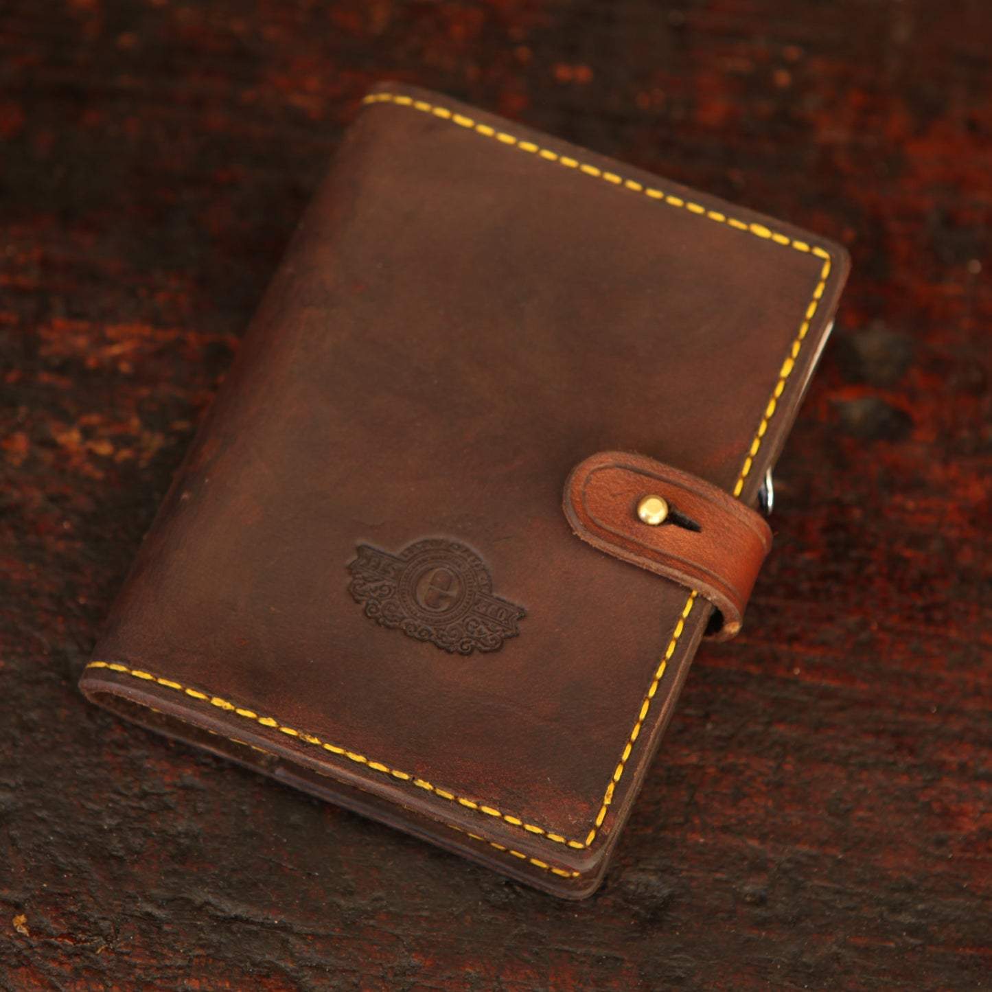Notebook in leather with moleskin block in A6 from South Africa
