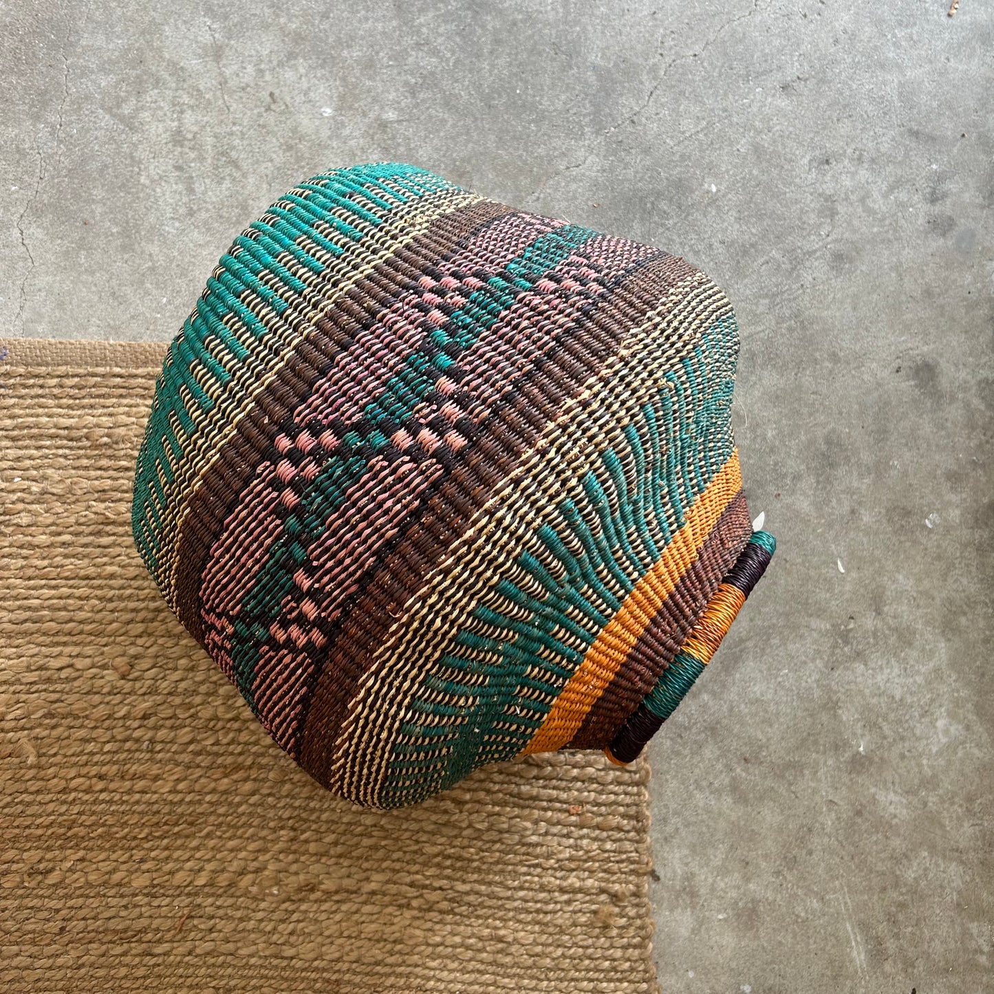 Art baskets for decoration, Multicolored, Fair Trade from Ghana