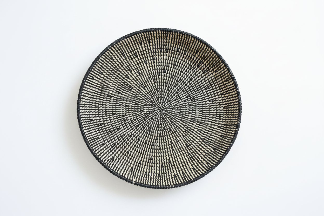 Brødkurv / serveringsbakke. Sort, tre størrelser. Fair Trade, Senegal