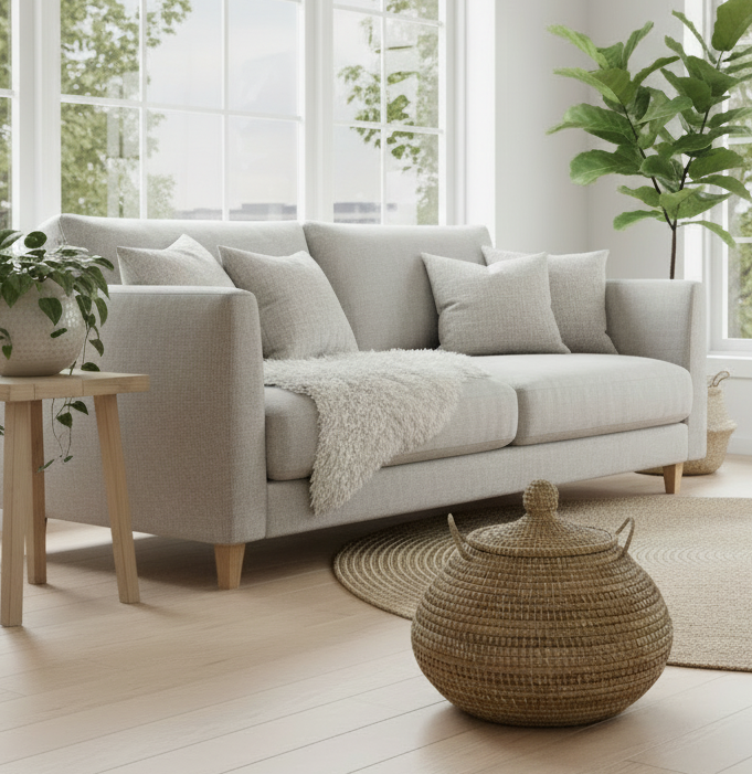 Buttede ball baskets med låg, Organic. Fair Trade, Senegal