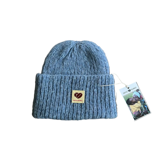 Coffee Beanies, Alpakauld, lys blå, Burundi