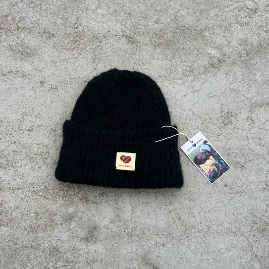 Coffee Beanies, Alpaca wool hat, Black, Burundi