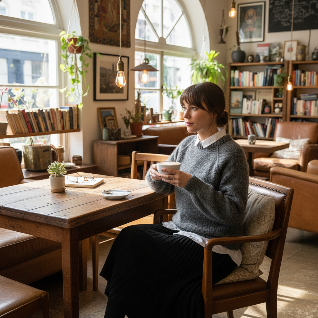 Coffee Beanies, Alpaka uld sweater, grå, Burundi