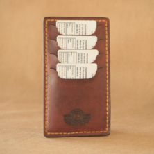 Wallet for eight credit cards in leather from South Africa